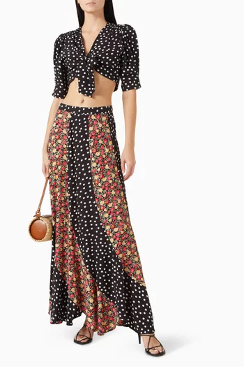 Gracella Printed Skirt in Viscose