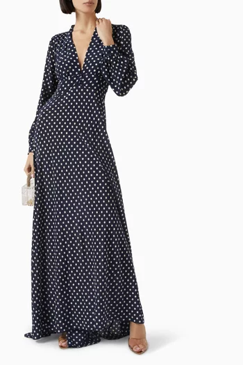 Emory Maxi Dress in Crepe de Chine