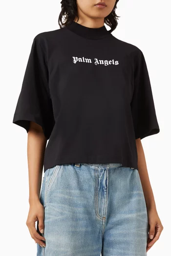 Classic Logo Crop T-shirt in Cotton