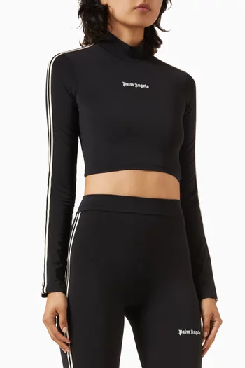 Embroidered-logo Top in Cotton