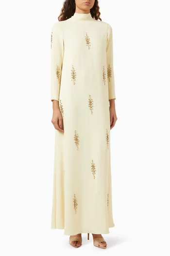 Scattered Embellished Maxi Dress