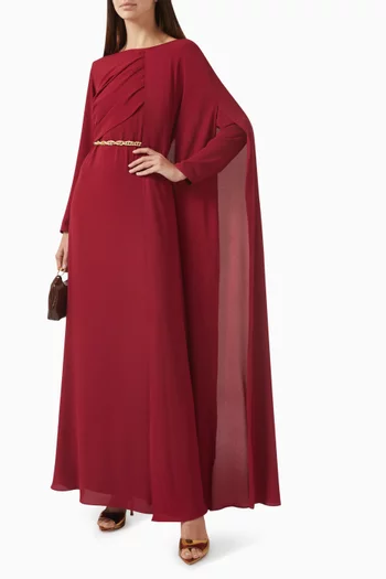 Braided Belt Maxi Dress