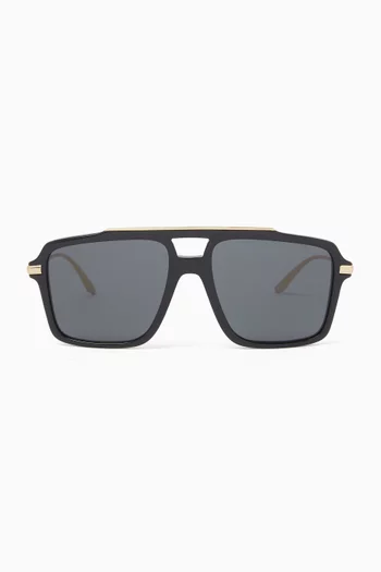 Square Oversized Sunglasses in Acetate