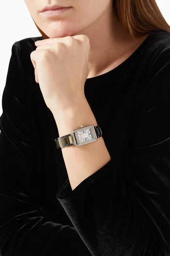 ساعة جيني كوارتز ستانلس ستيل، 22 × 32 مم