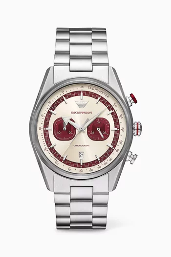 Racer Chronograph Stainless Steel Watch, 42mm