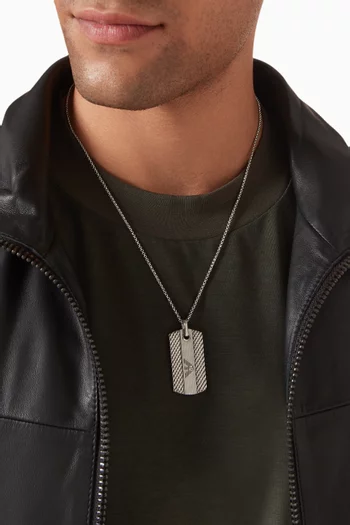 Dog Tag Necklace in Stainless Steel