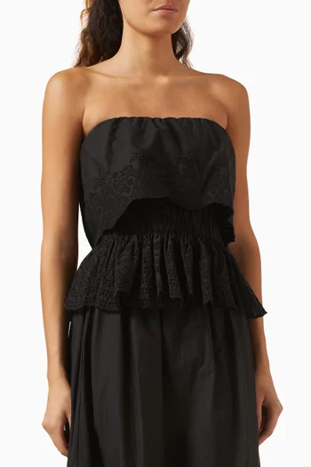 Beryl Strapless Top in Cotton