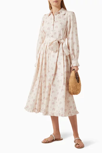 Emroy Midi Dress in Linen