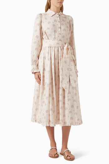 Emroy Midi Dress in Linen