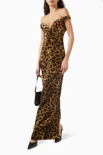 Shakti Animal-print Corset Dress in Cotton