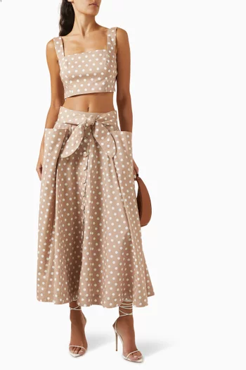 Sotavento Cropped Top in Linen Blend