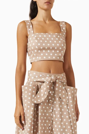 Sotavento Cropped Top in Linen Blend