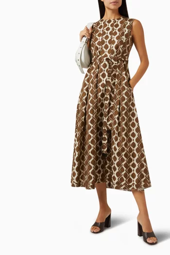 Amati Dress in Printed Poplin