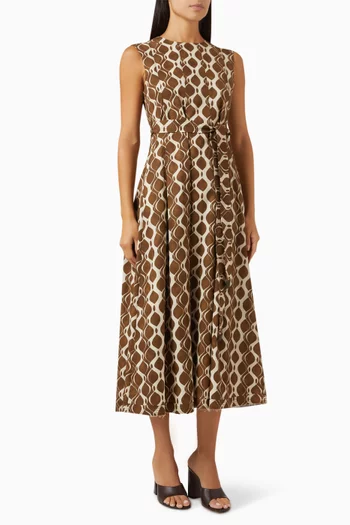 Amati Dress in Printed Poplin