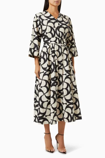 Alice Shirt Dress in Printed Poplin
