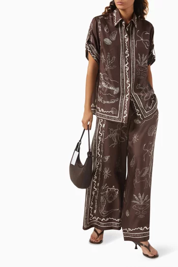 Sammy Wide-leg Pants in Silk