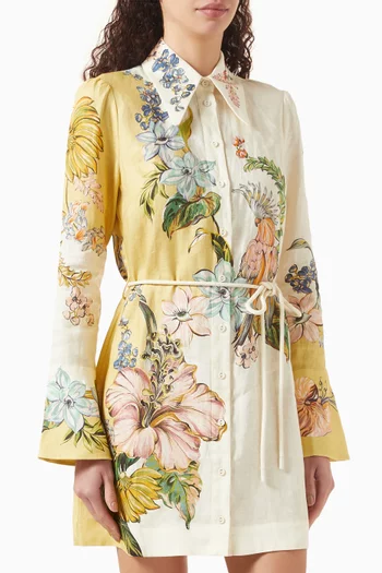 Oleander Mini Dress in Linen