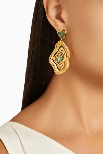 Nebula Earrings in 18kt Gold-plated Brass