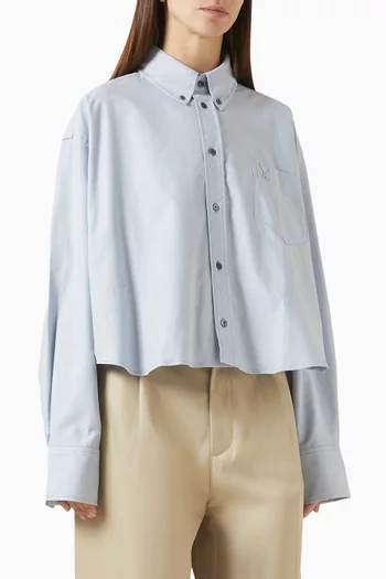 Crop Oversized Shirt in Cotton