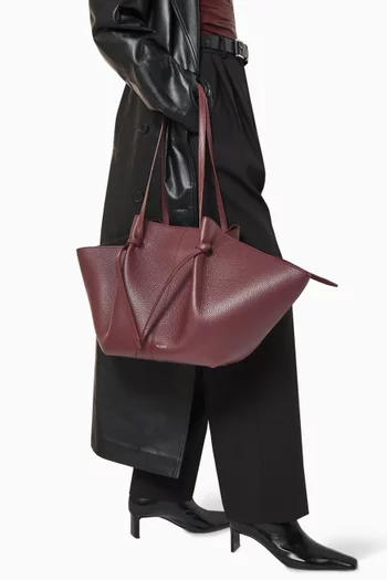 Large Mochi Tote Bag in Grained Leather