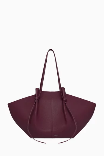 Large Mochi Tote Bag in Grained Leather