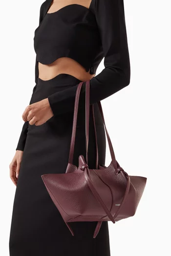 Small Mochi Tote Bag in Grained Leather