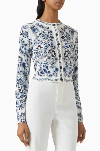 Carson Crop Cardigan in Cotton Blend