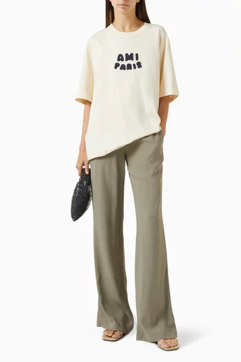 Embroidered-logo T-shirt in Organic Cotton