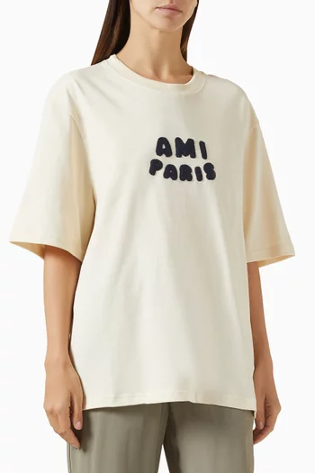 Embroidered-logo T-shirt in Organic Cotton
