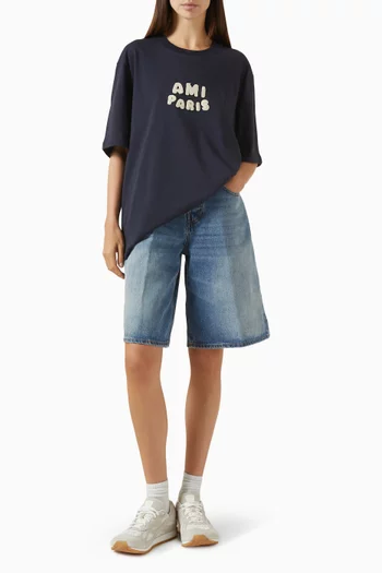 Embroidered-logo T-shirt in Organic Cotton