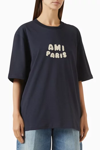 Embroidered-logo T-shirt in Organic Cotton