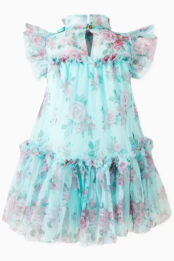 Marigold Roses Dress in Tulle