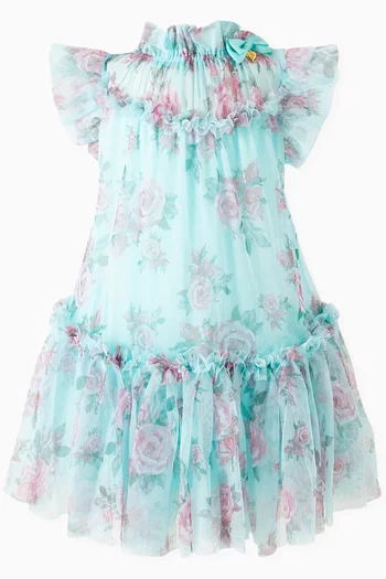 Marigold Roses Dress in Tulle