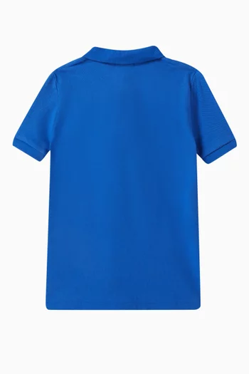 Embroidered-pony Polo Shirt in Pique-knit