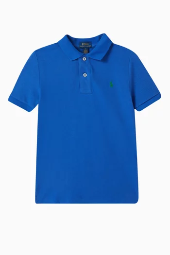 Embroidered-pony Polo Shirt in Pique-knit