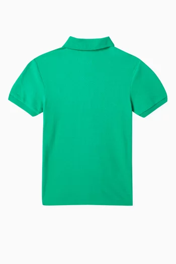 Embroidered-pony Polo Shirt in Pique-knit