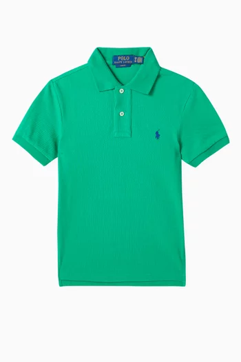 Embroidered-pony Polo Shirt in Pique-knit