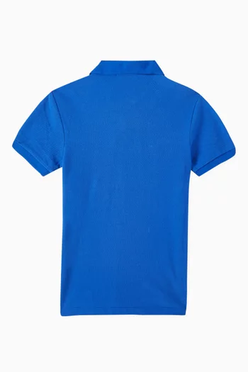 Embroidered-pony Polo Shirt in Pique-knit