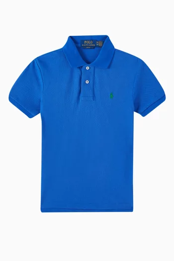 Embroidered-pony Polo Shirt in Pique-knit
