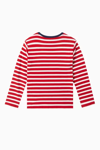 Stripe Logo T-shirt in Cotton