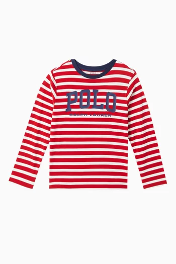 Stripe Logo T-shirt in Cotton