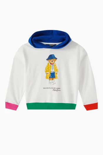 Polo Bear-print Hoodie in Cotton-blend