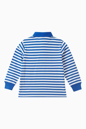 Striped Polo Sweatshirt