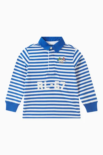 Striped Polo Sweatshirt