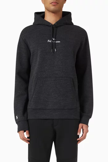 Logo Drawstring Hoodie in Cotton