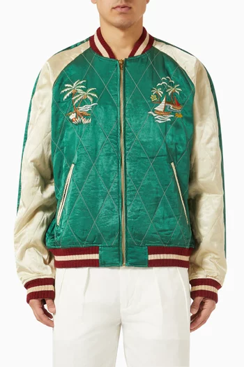 Embroidered Bomber Jacket