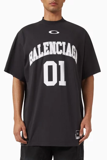 Basketball Series Oversized T-shirt in Vintage Jersey