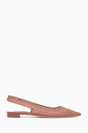 Trieste Flat Ballet Pumps in Crochet Lace