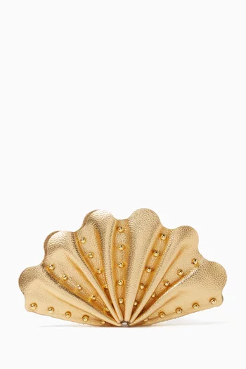 Mini Coquillage des Sables Clutch in Leather