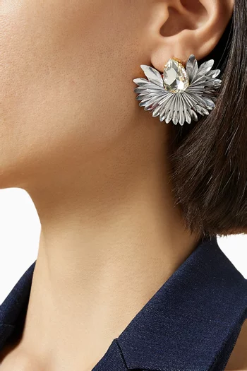 Delicatesse Clip-on Drop Earrings in 18kt Gold-plated Brass